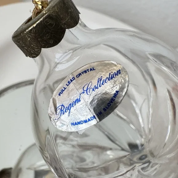 Vtg Miller Rogaska Full Lead Crystal Christmas Ornament Teardrop Richmond In Box - Picture 3 of 9